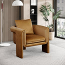  Manufacturer Color_Saddle -- Sloan Saddle Velvet Upholstered Accent Chair IMAGE 2