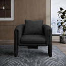  Manufacturer Color_Black -- Meridian Stylus Stationary Fabric Accent Chair IMAGE 2