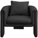  Manufacturer Color_Black -- Meridian Stylus Stationary Fabric Accent Chair IMAGE 4