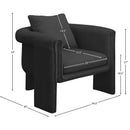  Manufacturer Color_Black -- Meridian Stylus Stationary Fabric Accent Chair IMAGE 8