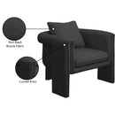  Manufacturer Color_Black -- Meridian Stylus Stationary Fabric Accent Chair IMAGE 9
