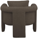  Manufacturer Color_Brown -- Stylus Brown Boucle Fabric Upholstered Accent Chair IMAGE 3