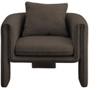  Manufacturer Color_Brown -- Stylus Brown Boucle Fabric Upholstered Accent Chair IMAGE 4