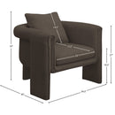  Manufacturer Color_Brown -- Stylus Brown Boucle Fabric Upholstered Accent Chair IMAGE 8