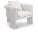  Manufacturer Color_Cream -- Stylus Cream Boucle Fabric Upholstered Accent Chair IMAGE 1