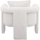  Manufacturer Color_Cream -- Stylus Cream Boucle Fabric Upholstered Accent Chair IMAGE 3