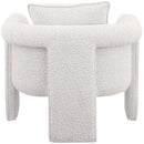 Meridian Stylus Cream Boucle Fabric Accent Chair IMAGE 3