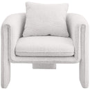  Manufacturer Color_Cream -- Stylus Cream Boucle Fabric Upholstered Accent Chair IMAGE 4