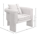  Manufacturer Color_Cream -- Stylus Cream Boucle Fabric Upholstered Accent Chair IMAGE 8