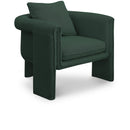  Manufacturer Color_Green -- Stylus Green Boucle Fabric Upholstered Accent Chair IMAGE 1