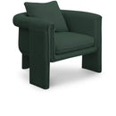Meridian Stylus Green Boucle Fabric Accent Chair IMAGE 1