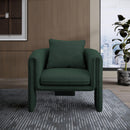  Manufacturer Color_Green -- Stylus Green Boucle Fabric Upholstered Accent Chair IMAGE 2