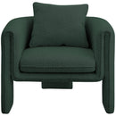  Manufacturer Color_Green -- Stylus Green Boucle Fabric Upholstered Accent Chair IMAGE 4