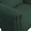  Manufacturer Color_Green -- Stylus Green Boucle Fabric Upholstered Accent Chair IMAGE 7