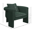  Manufacturer Color_Green -- Stylus Green Boucle Fabric Upholstered Accent Chair IMAGE 8