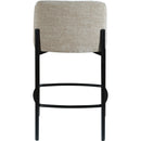 Meridian Burton Beige Chenille Fabric Stool IMAGE 3