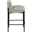 Meridian Burton Beige Chenille Fabric Stool IMAGE 5
