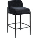  Color_Black -- Burton Black Chenille Fabric Upholstered Counter Stool IMAGE 1
