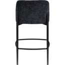  Color_Black -- Burton Black Chenille Fabric Upholstered Counter Stool IMAGE 3