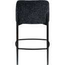 Meridian Burton Black Chenille Fabric Stool IMAGE 3