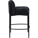  Color_Black -- Burton Black Chenille Fabric Upholstered Counter Stool IMAGE 5