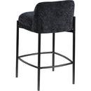  Color_Black -- Burton Black Chenille Fabric Upholstered Counter Stool IMAGE 6
