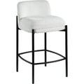  Color_Cream -- Burton Cream Chenille Fabric Upholstered Counter Stool IMAGE 1