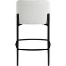  Color_Cream -- Burton Cream Chenille Fabric Upholstered Counter Stool IMAGE 3