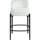  Color_Cream -- Burton Cream Chenille Fabric Upholstered Counter Stool IMAGE 4
