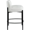  Color_Cream -- Burton Cream Chenille Fabric Upholstered Counter Stool IMAGE 5
