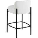  Color_Cream -- Burton Cream Chenille Fabric Upholstered Counter Stool IMAGE 6