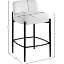 Meridian Burton Cream Chenille Fabric Stool IMAGE 8