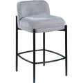  Color_Grey -- Burton Grey Chenille Fabric Upholstered Counter Stool IMAGE 1