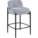  Color_Grey -- Burton Grey Chenille Fabric Upholstered Counter Stool IMAGE 1