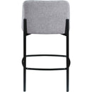 Meridian Burton Grey Chenille Fabric Stool IMAGE 3