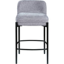 Meridian Burton Grey Chenille Fabric Stool IMAGE 4