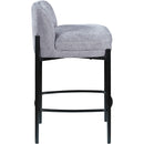  Color_Grey -- Burton Grey Chenille Fabric Upholstered Counter Stool IMAGE 5
