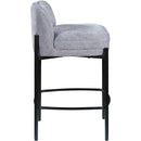 Meridian Burton Grey Chenille Fabric Stool IMAGE 5