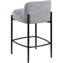 Color_Grey -- Burton Grey Chenille Fabric Upholstered Counter Stool IMAGE 6