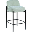 Meridian Burton Mint Chenille Fabric Stool IMAGE 1