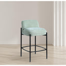 Meridian Burton Mint Chenille Fabric Stool IMAGE 2