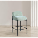  Color_Mint -- Burton Mint Chenille Fabric Upholstered Counter Stool IMAGE 2