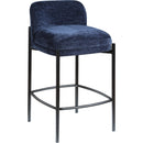  Color_Navy -- Burton Navy Chenille Fabric Upholstered Counter Stool IMAGE 1