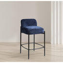  Color_Navy -- Burton Navy Chenille Fabric Upholstered Counter Stool IMAGE 2