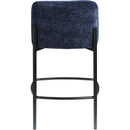  Color_Navy -- Burton Navy Chenille Fabric Upholstered Counter Stool IMAGE 3