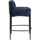  Color_Navy -- Burton Navy Chenille Fabric Upholstered Counter Stool IMAGE 5