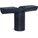  Meridian Tee Black Acacia Wood Console Table IMAGE 1