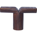 Meridian Tee Brown Acacia Wood Console Table IMAGE 3