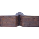  Meridian Tee Brown Acacia Wood Console Table IMAGE 5