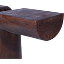  Meridian Tee Brown Acacia Wood Console Table IMAGE 6